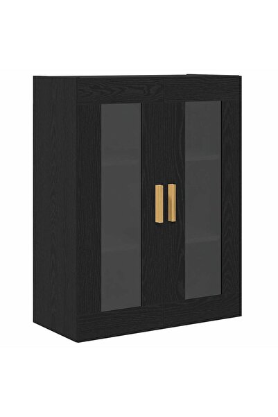 vidaxl Dulap de perete Stejar Negru 69,5 x 34 x 90 cm Lemn compozit