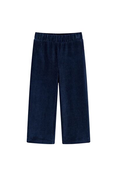 vidaxl Pantaloni de velur pentru copii, bleumarin, 92