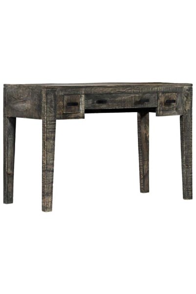 vidaxl Birou, negru, 110 x 50 x 75 cm, lemn masiv de mango