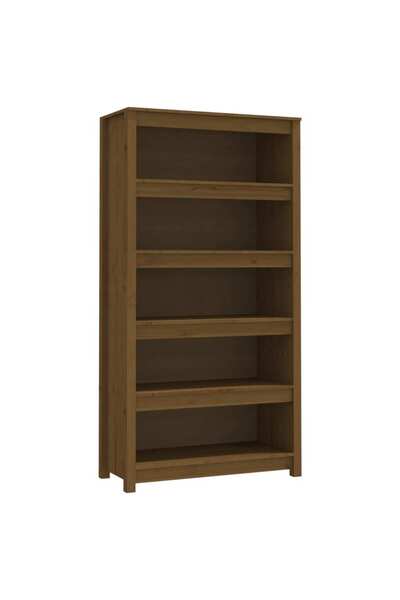 vidaxl Bibliotecă, maro miere, 80x35x154 cm, lemn masiv de pin