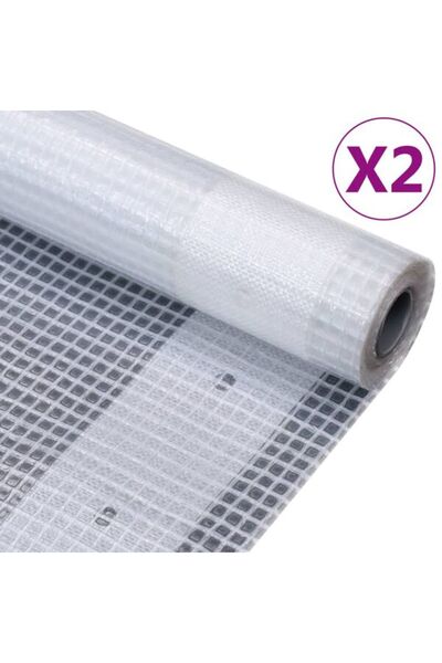 vidaxl Prelate Leno, 2 buc., albe, 2 x 2 m, 260 g/m²