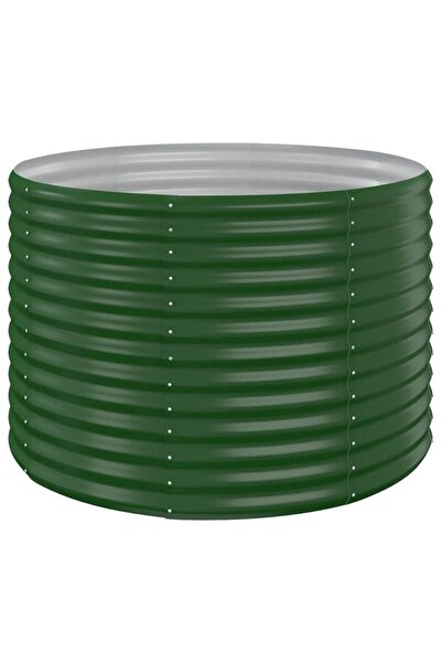 vidaxl Jardinieră, verde, 100 x 100 x 68 cm, oțel galvanizat