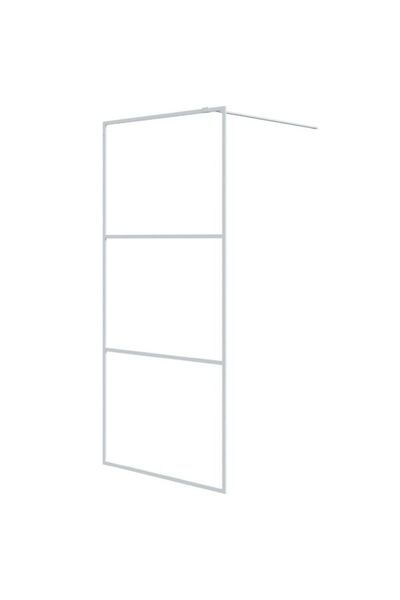 vidaxl Paravan de duș walk-in, alb, 90 x 195 cm, sticlă ESG transparentă