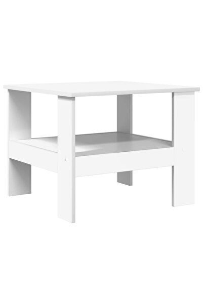 vidaxl Masă de cafea Alb 57 x 55 x 45 cm Lemn compozit