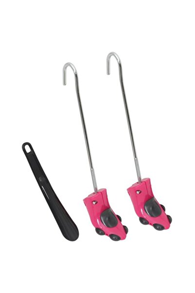 vidaxl Întinzătoare de cizme cu corn, roz, EU 34-40, plastic