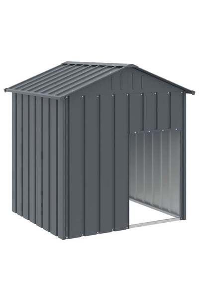 vidaxl Cușcă pentru câini cu acoperiș antracit 117 x 103 x 123 cm din oțel ga...