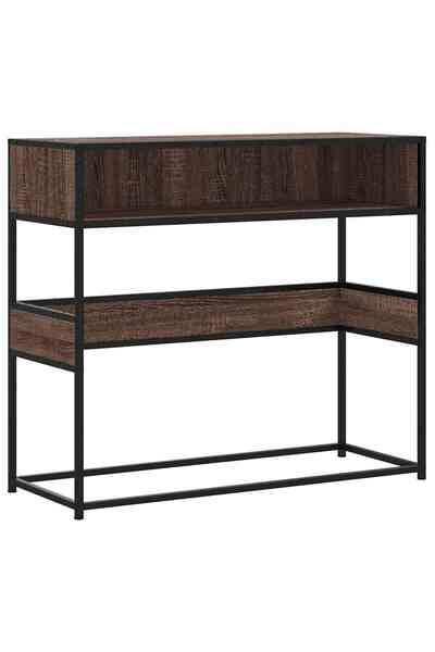 vidaxl Măsuță consolă, stejar maro, 90x35x80 cm, lemn prelucrat
