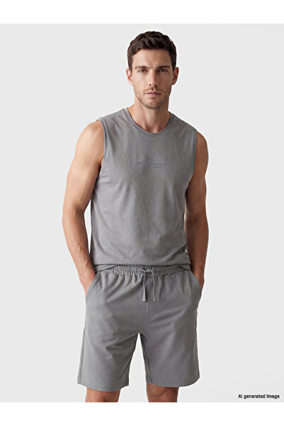 LC Waikiki Zero Roba Collar Printed Men's Sleeveless T-Shirt for Style Enthus...