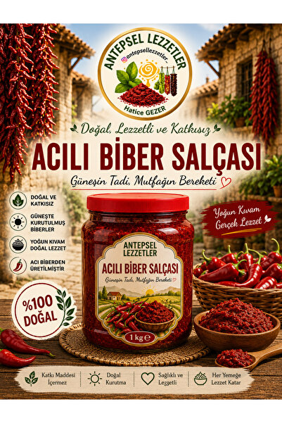 Antepsel Lezzetler Ev Yapım Acı Biber Salçası 1 Kg