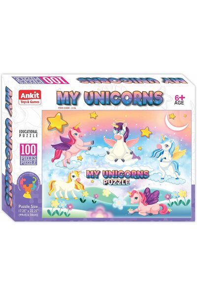 Ankit Toys My Unicorn Puzzles 100 Pieces for Family and Kids