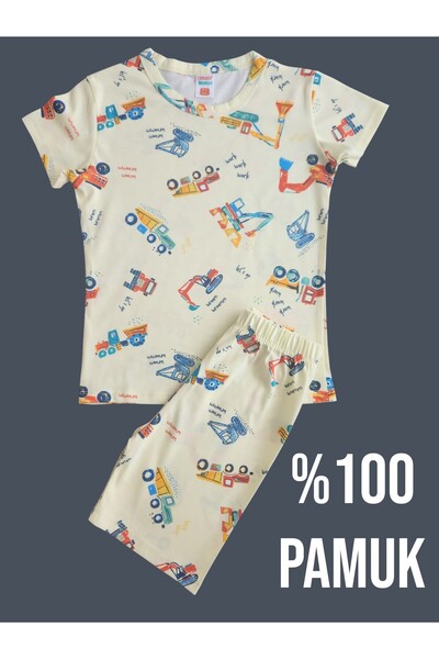 Çamaşır Bahçesi 100% Cotton Children's Shorts Set # Printed Children's Shorts...