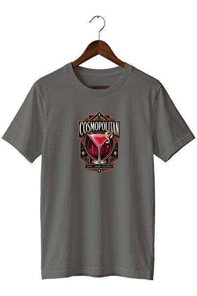 WİDİ Μπλουζάκι Unisex με στάμπα Cosmopolitan Cocktail, κανονική εφαρμογή, με ...