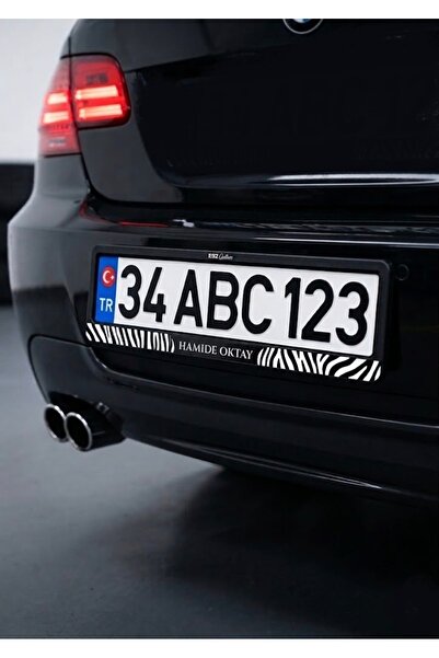 NET REKLAM 2 ADET Kişiye Özel İsimli Plakalık Yazısı Sticker - 55x3 cm UV Bas...