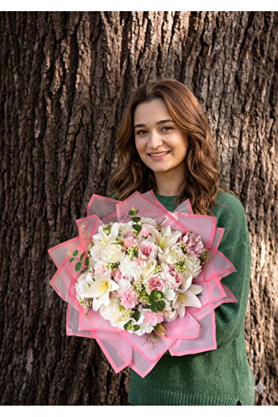 Sally Home 5O Adet Dal Çiçek ile Hazırlanır Hediye Çiçek Buketi kız isteme çi...