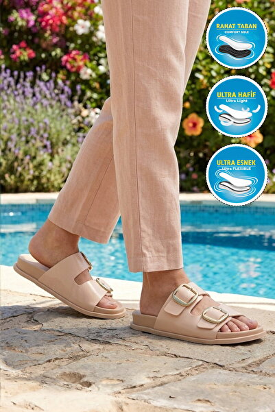 AYAKMOD Beige Light Soft Sole Women's Slippers S-234 Z