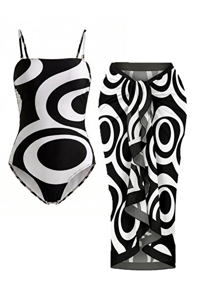 CUPSEA Women's Patterned Swimsuit Set of 2 Combination Swimsuit with Removabl...