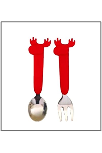 Vagon Life Baby Fork Spoon Set Geyikli 2Li C-2008