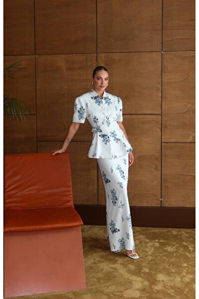 Julidress FULARLI Premium Σετ 3 τεμαχίων με Μπουφάν με Σχέδιο Λουλουδιών και ...