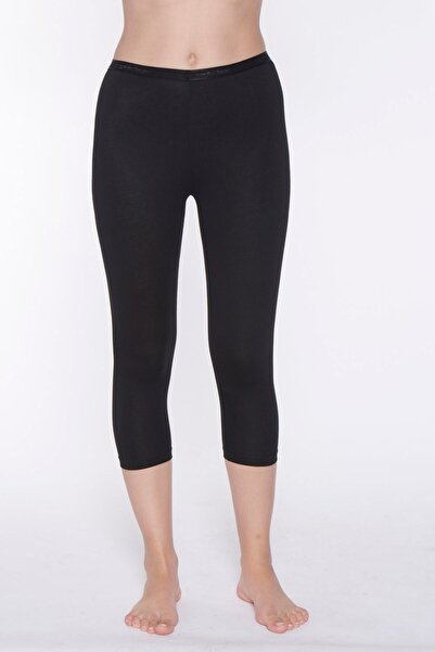YILDIZ Lycra Women's Capri Tights Black
