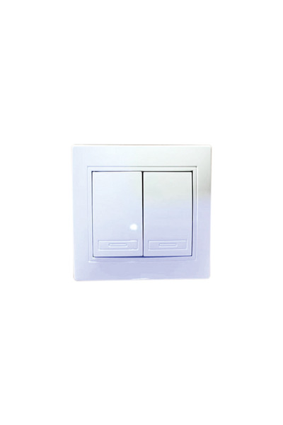 AGC Διπλός διακόπτης φωτός τοίχου 10A-250V [30601347]