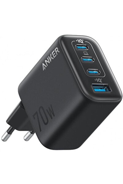 Anker Zolo A121CG11 70W GaN Charger, 1x USB-A, 3x USB-C, Black