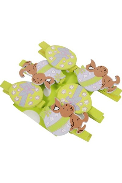 Goliat Set de 6 cleme din lemn de 7cm Goliat, decorative, pentru primăvară, P...