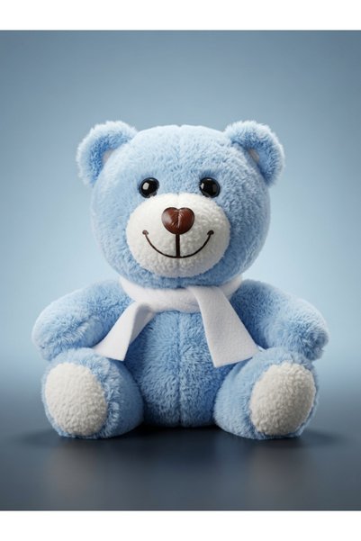 Sovdex Mini Plush Bear with Scarf - Children's and Baby's Sleeping Companion 25 cm Very Cute