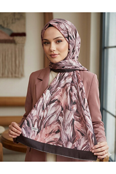REMOMODA French Silk Shawl with Floral Pattern, High Quality, Soft and Supple.