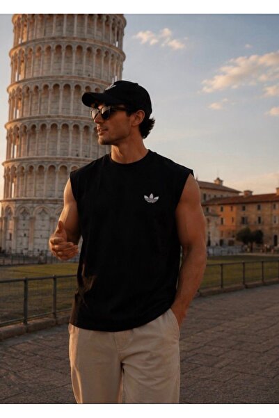 vorian Men's Oversize Embroidered Sleeveless Undershirt