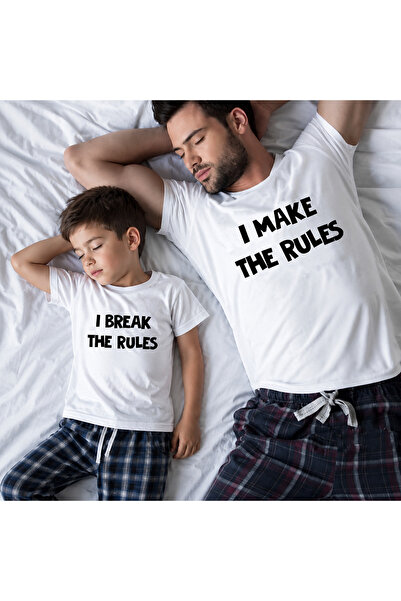 LORVEX Tricou oversize pentru tată și fiu, 100% bumbac, imprimat (trebuie să ...