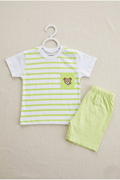 Yumak Bebek Ürünleri 100% cotton boys' two-piece shorts set - summer casual o...