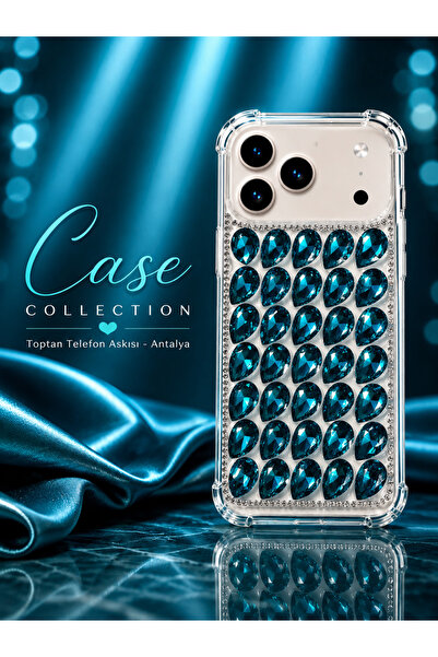 Case collection İPhone 17 Promax Taşlı Telefon Kılıfı El Yapımı Kristal Işılt...