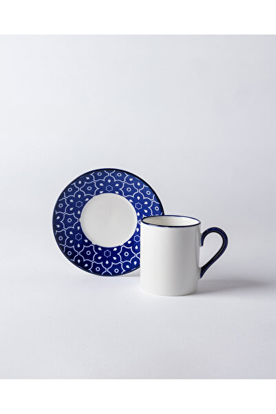Madame Coco Reve Blue Mais 2 Piece Coffee Cup Set - Blue/White - 90 ml