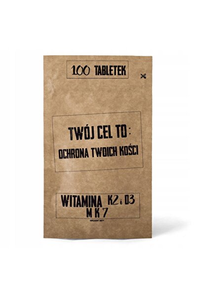 unbranded Obiectivul tău este Vitamina K2 MK7 + D3 100 comprimate.