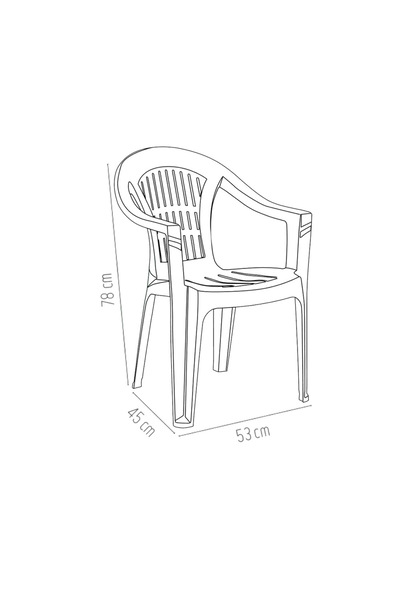 Alezy Nova HK340 Bahar Plastik Bahçe Balkon Koltuk Beyaz