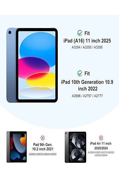 vienod Husă de protecție pentru iPad (A16) 11 inch 2025/iPad 10 10,9 inch 2022, TPU, Mov lavanda