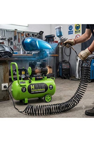 Hais 50 Litre Sessiz Yağsız Hava Kompresörü 1,5 Hp