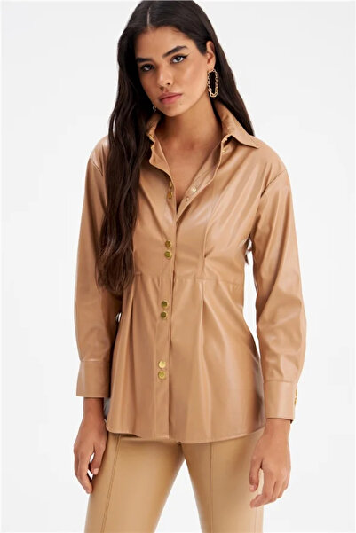 diğer1234 Γυναικείο Δερμάτινο Πουκάμισο-Jacket – Μοντέρνο & Κομψό — 38, fount...