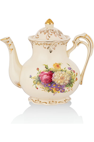 almihomi Luxury European-Style Ceramic Coffee Pot, Elegant Vintage Floral Tea...