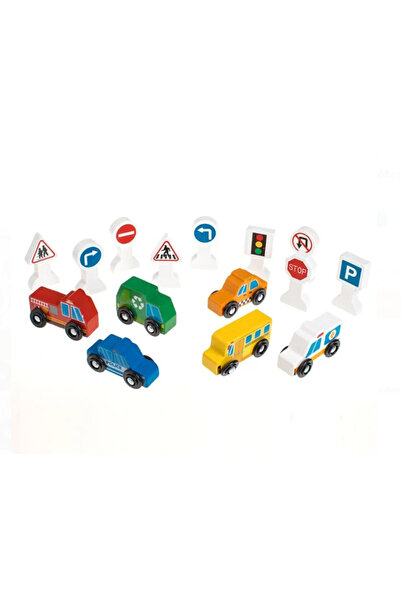 Calimera Toys Wooden Vehicles Traffic Set