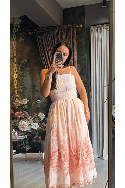 Mazelf Baby&Kids Wear Zmr Detailed Blush Garden Midi Dress