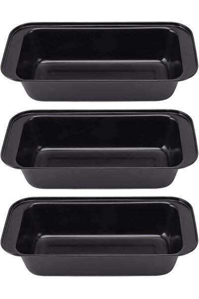 The Bros Set of 3 Baking Pans, Nonstick Rectangle Cake Loaf Pan for Oven, Dee...