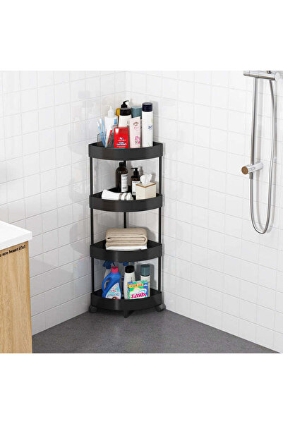 Vivendo Etajera cu 4 rafturi pentru colt, coltar pentru living, baie, bucatar...