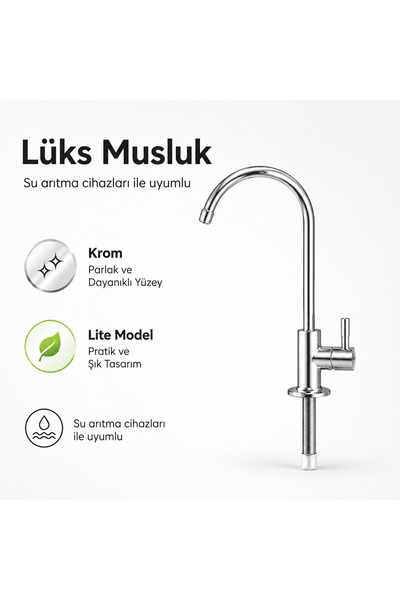 Su Arıtma Cihazı Lüks Krom Musluk Lite Model