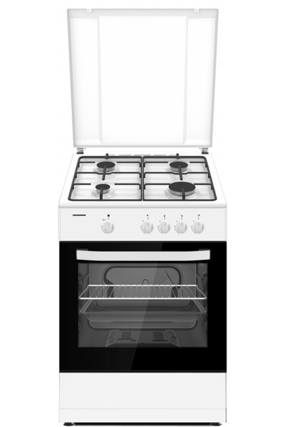 Heinner HFSC-SME66IWH Aragaz pe gaz independent de 60 cm, 4 arzătoare, Alb