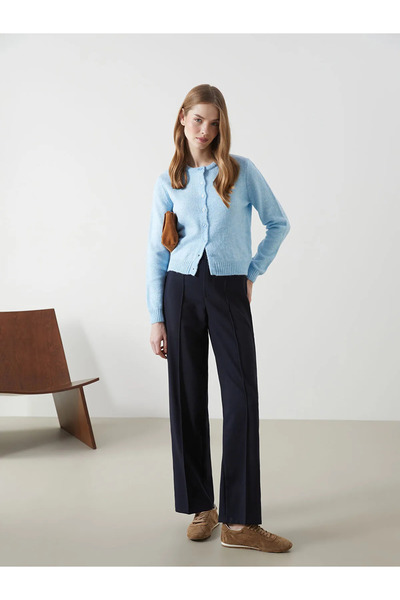 LC Waikiki Navy Blue Slim Fit Women's Trousers