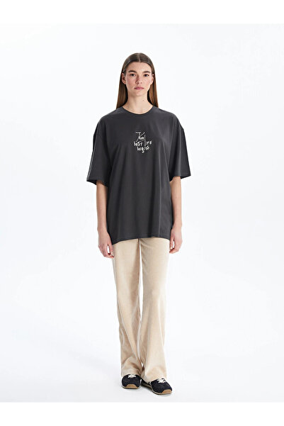 LC Waikiki Beige Velvet Women's Trousers with Elastic Waistband