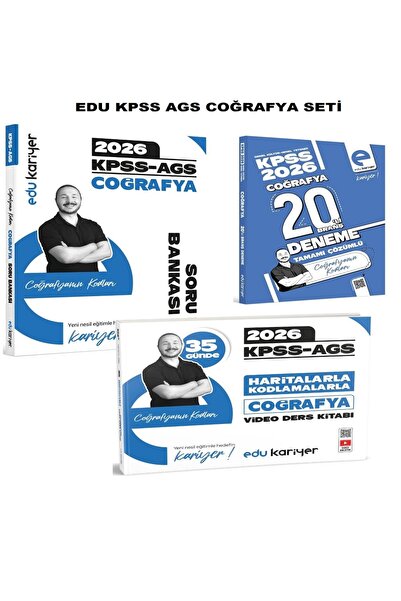 Kurul Yayıncılık 2026 Edu Kariyer Coğrafyanın Kodları KPSS AGS Coğrafya Soru ...