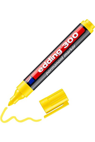 Generic Brand 300 Permanent Markers - Yellow - 1 Pen - Round Tip 1.5-3 mm