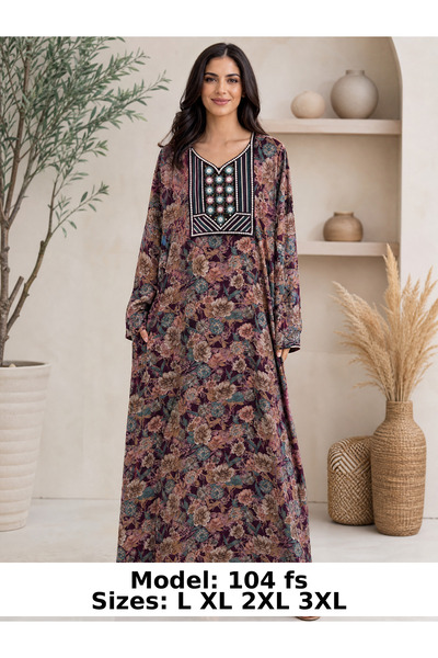 TUFAHA Long Sleeve Embroidered Kashmiri Shirt
